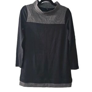 Oscalito‎ Wool And Silk Cozy Tunic Funnel Neck Colorblock Sweater Dress Size 3